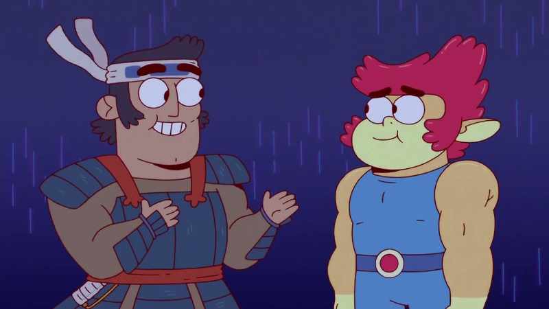 So here we are, both with our cool swords