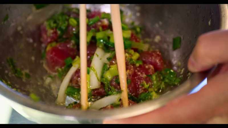 So, this is pake poke. That is cold ginger sauce