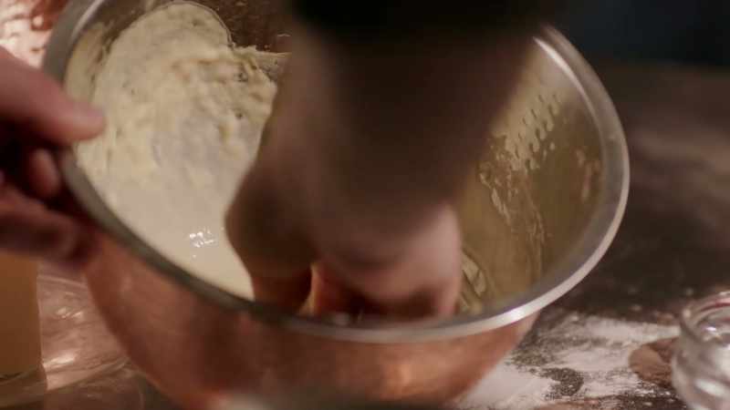 So, now we gradually add the remaining ingredients