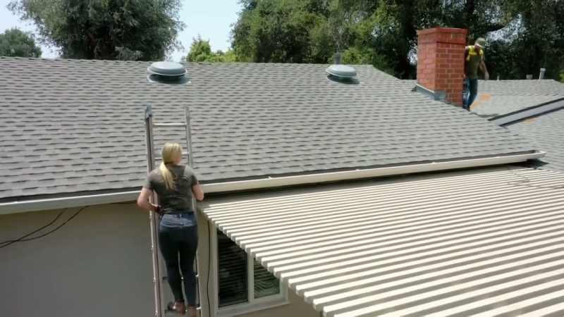 So, Scott's heading up onto the roof