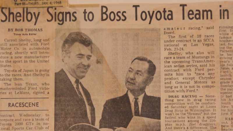 So, Shelby became the Toyota team