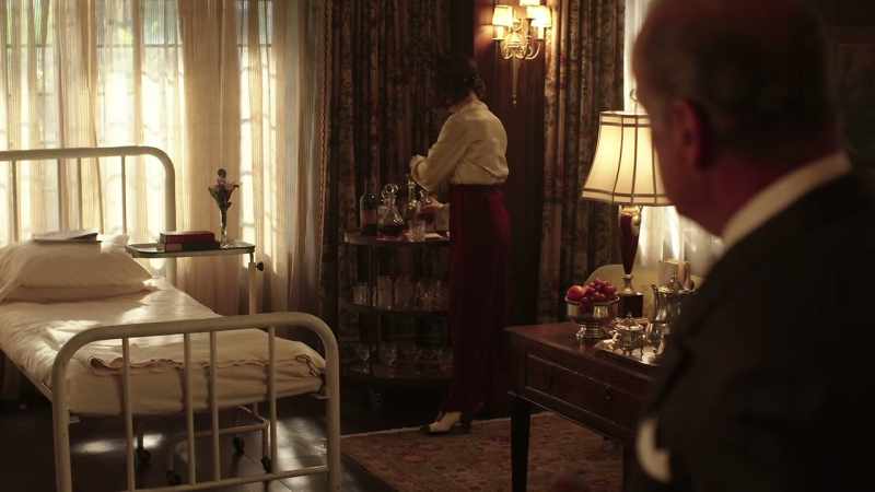 So she's staying here, in our parlor?