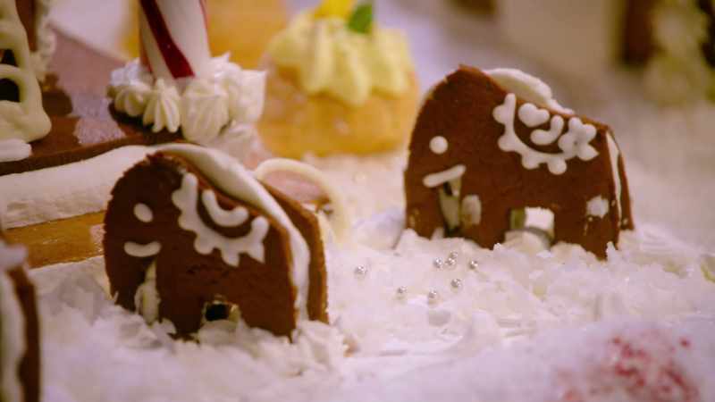 So the elephants are gingerbread cookies