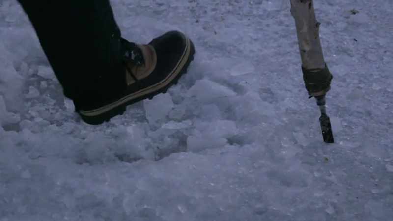 So the ice pick is a super vital tool out here