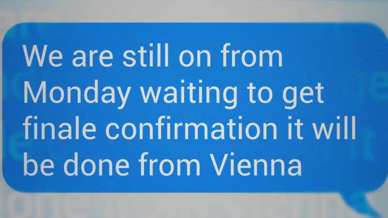So the interview was arranged in Vienna