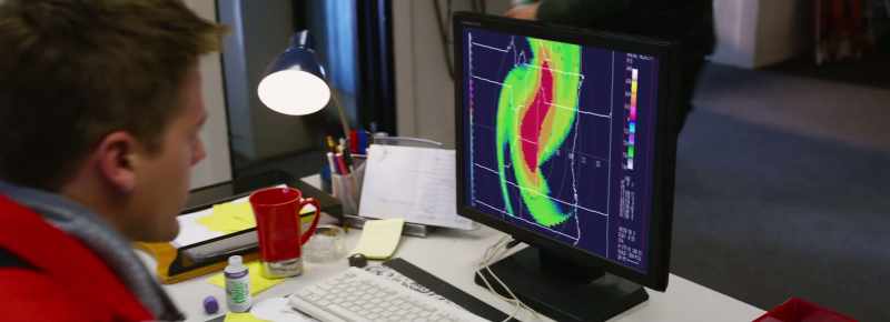 So, the nucleus is going to hit here, it's a large impact zone