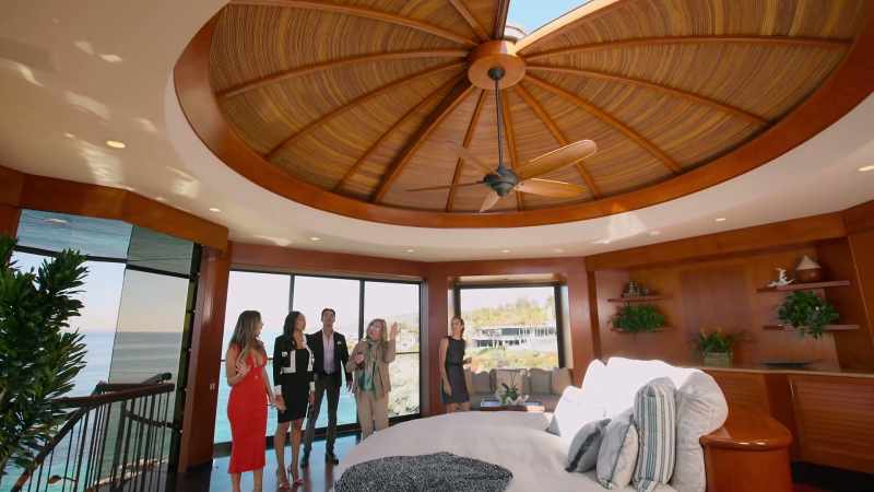 So the roof actually opens, and the bed rotates