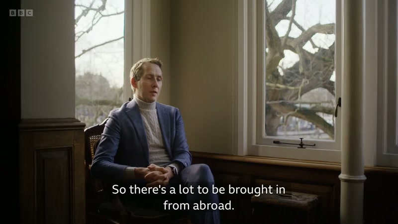 So there's a lot to be brought in from abroad