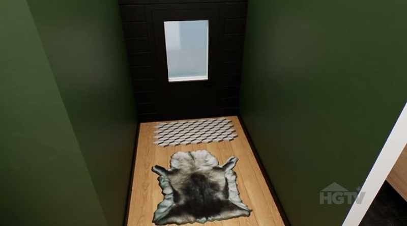 So we'll add a bold tile and a contrasting throw rug