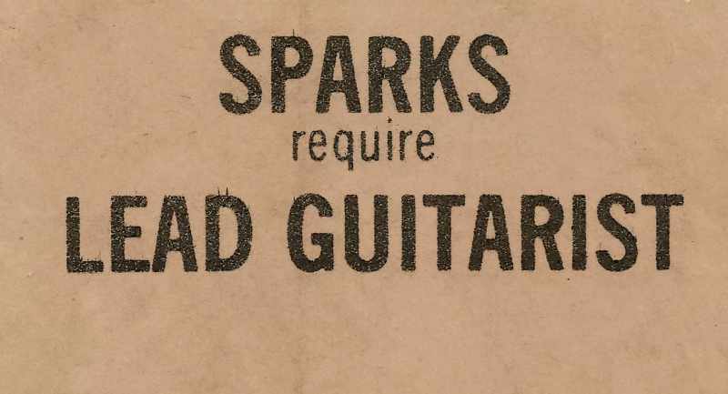 So, when we put out these ads for band members