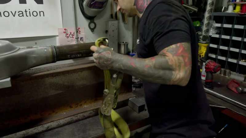 So, whenever we weld the back brace on it