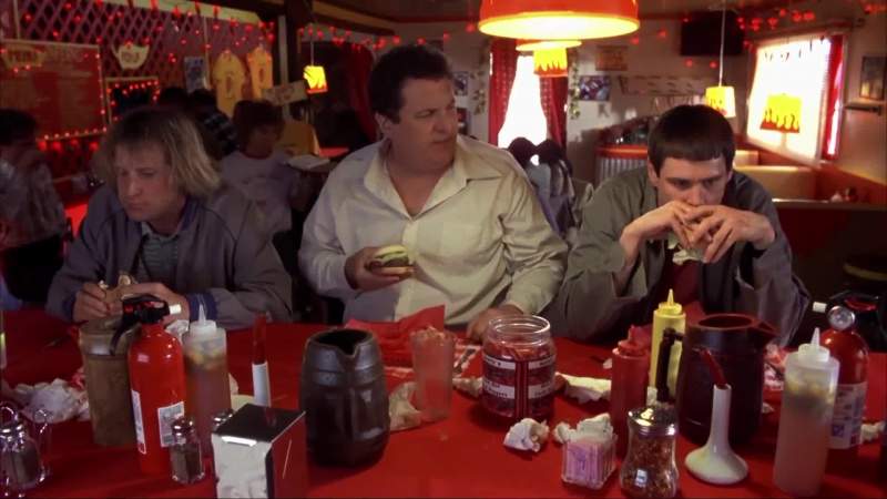 So why are you going to Aspen VacationWhy don't you eat up and we'll tell youboth snortingIt just doesn't seem like you packed muchAll I saw was one bag and that briefcaseWell no no the briefcase