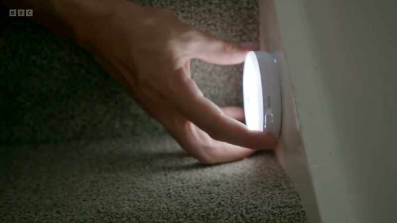 So when you go down the stairs at night-time, that light will come