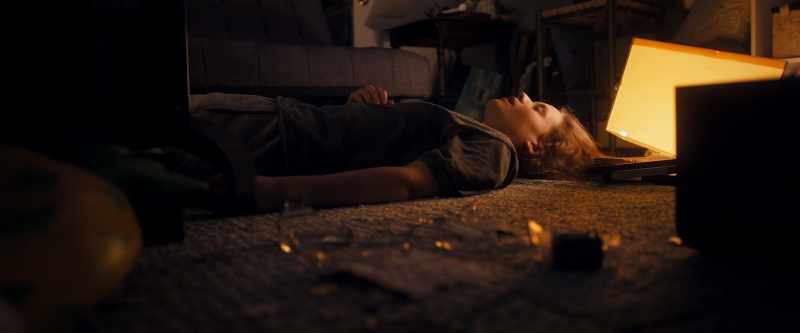 [softly snoring]