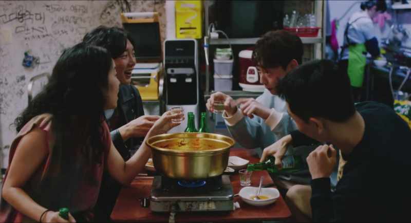 Soju first! Then cheers! Come on!
