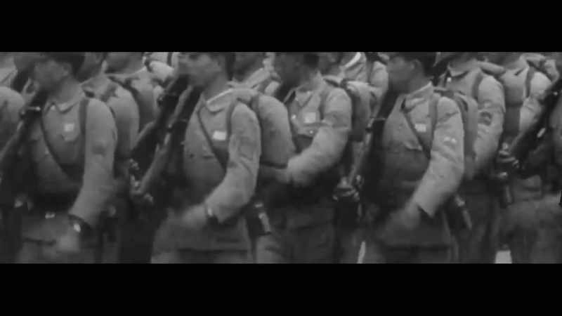 (solders stomping)