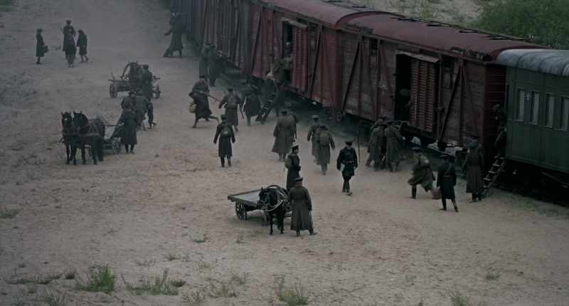 [soldiers shouting in Russian]