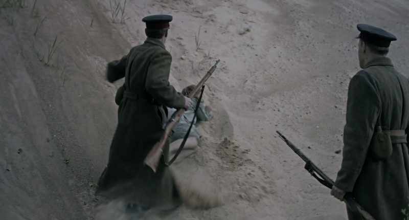 [soldiers speaking Russian]