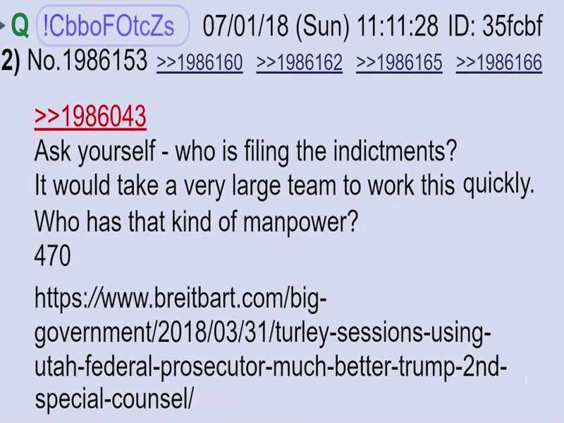 Some of the most recent QAnon briefings