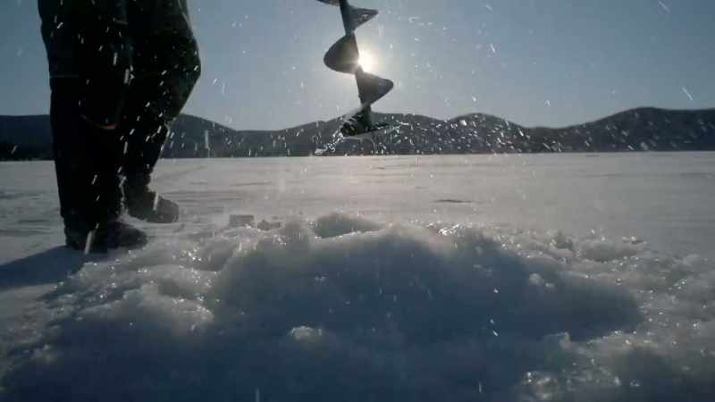 Some people put nets under the ice