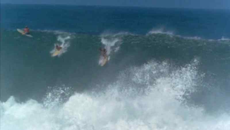 Someone's gotta turn around and take off on the first wave