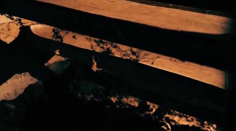 Something was coming from underneath those stairs