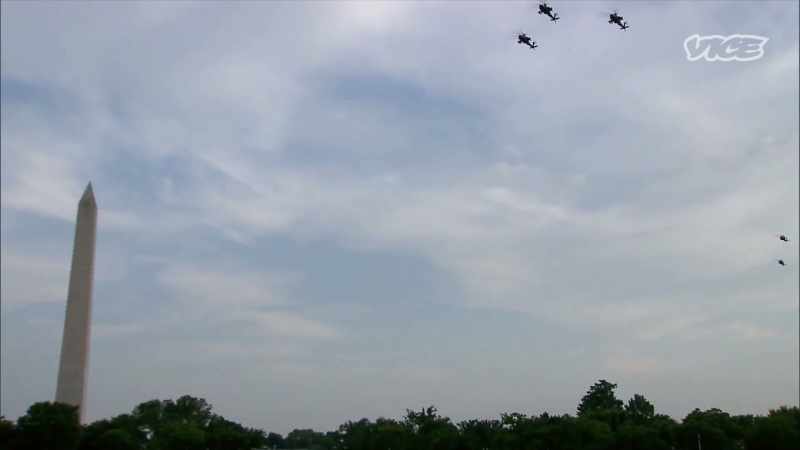 Sometimes you would spot helicopters