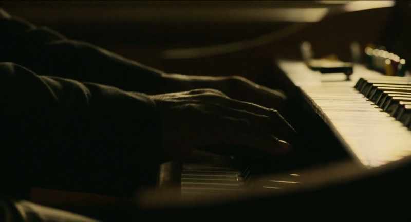 [♪ soulful organ music playing]
