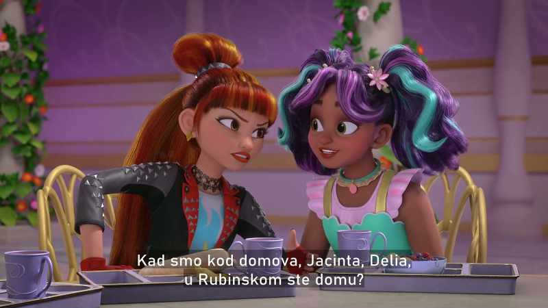 Speaking of dorms, Jacinta, Delia, you're in Ruby Dorm, right?