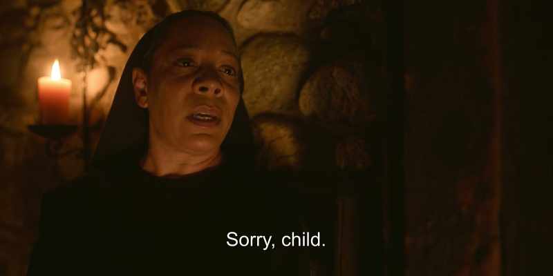(speaking Spanish) Sorry, child