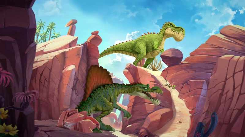 (Spino roars) -(Gasping)
