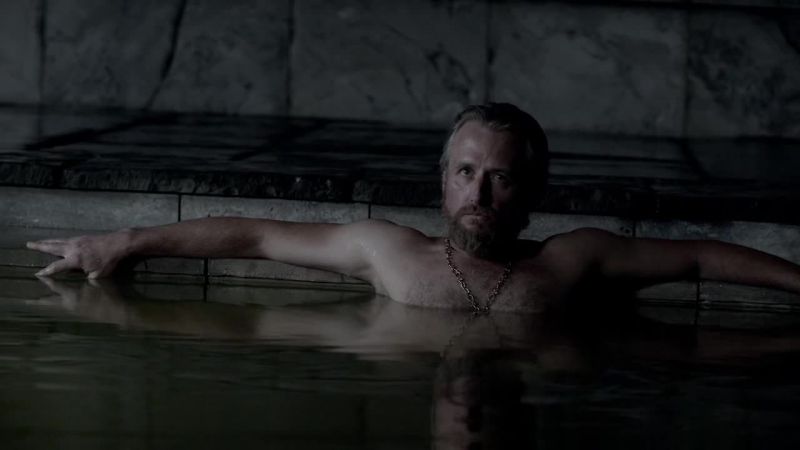 (Splashes water absently)