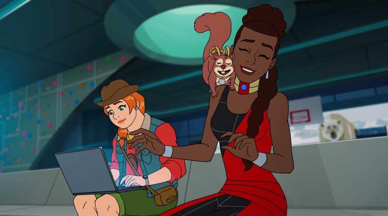 (SQUEAKS) -Ah! (LAUGHS)