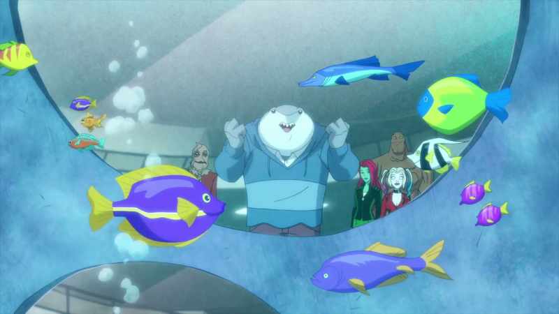 [squeals joyfully] Is that a fake diver and a castle?
