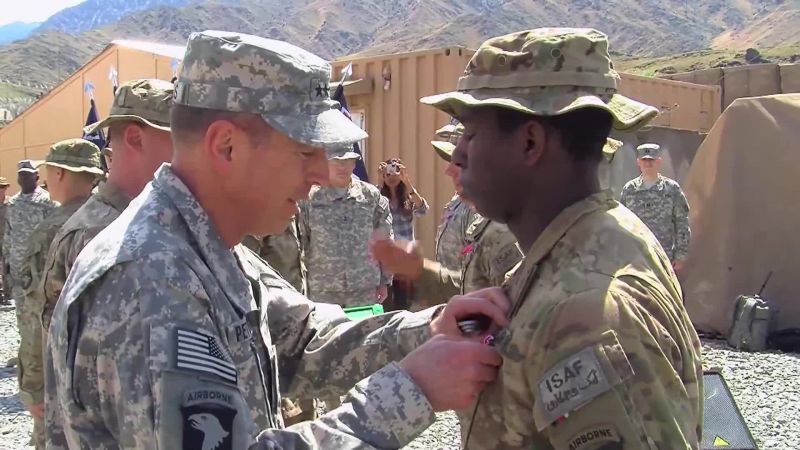 Staff Sergeant Sizemore is also receiving