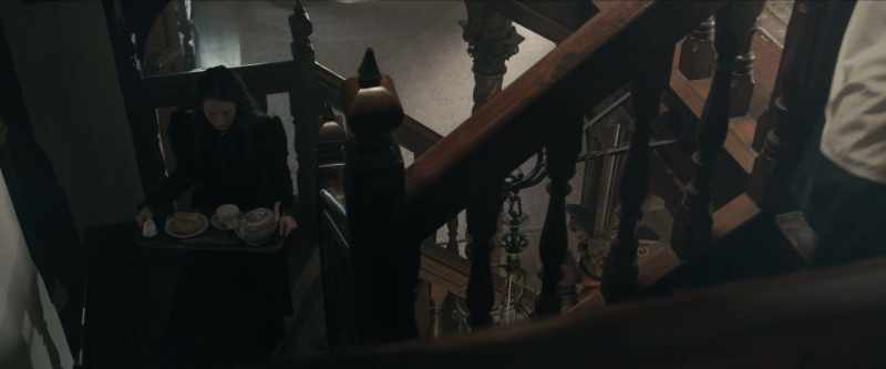 [stairs creaking]