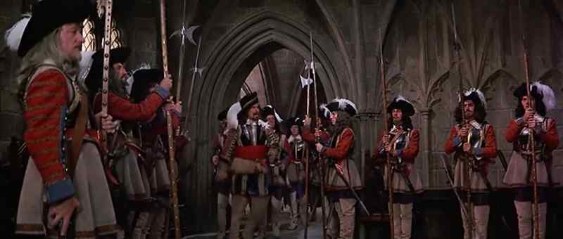 Stand aside, gentlemen, if you please. MAN: Halt!