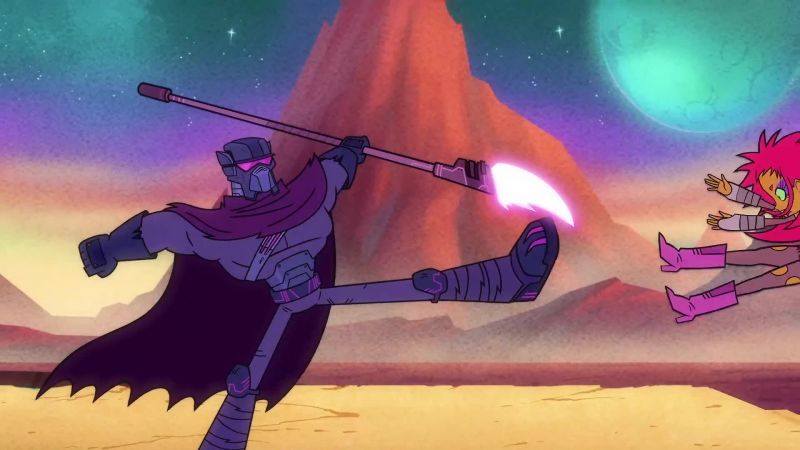 [Starfire yells]