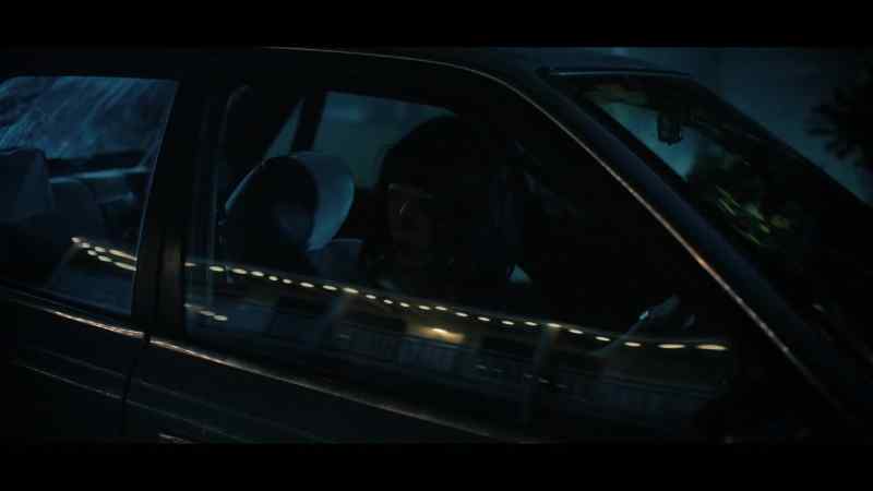 (STARTS ENGINE, MUSIC PLAYS LOUDLY)