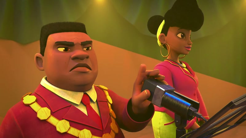 [static buzzes] -Where is my welcome music?