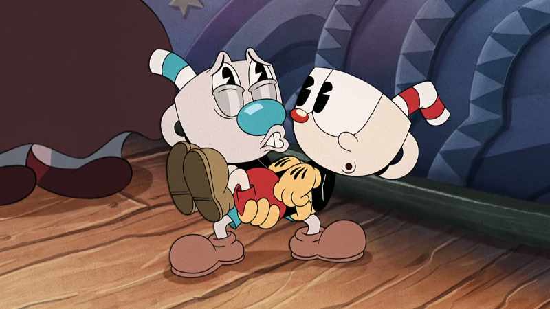 Stay calm, Cuphead. He doesn't know you took the sweater off