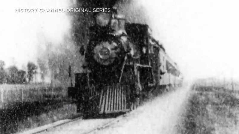 (steam engine chugging)
