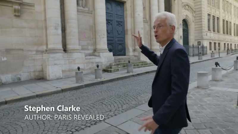 Stephen clarke: We're right outside the sorbonne