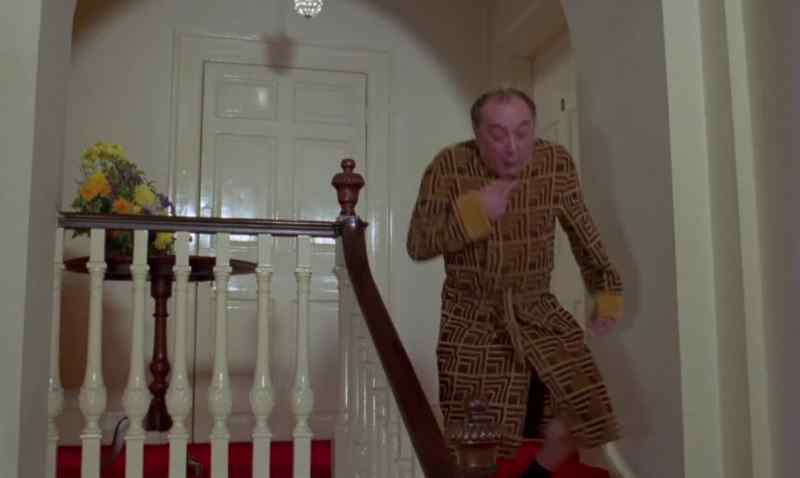(steps clattering)