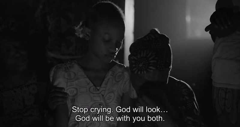 Stop crying. God will look... God will be with you both