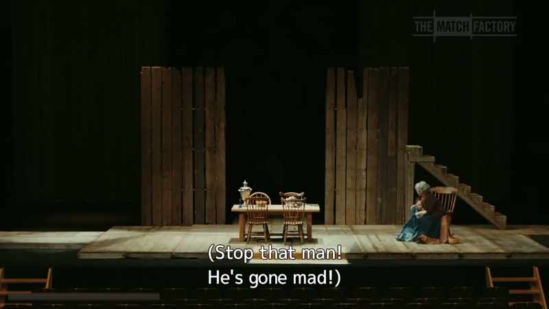 (Stop that man! He's gone mad!)