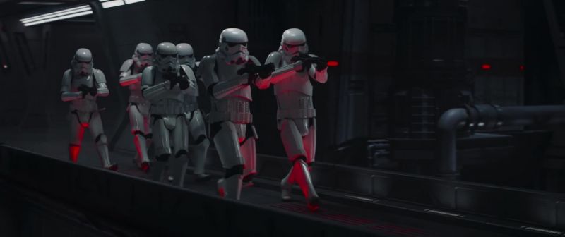STORMTROOPER 1: Freeze! Drop your weapons!