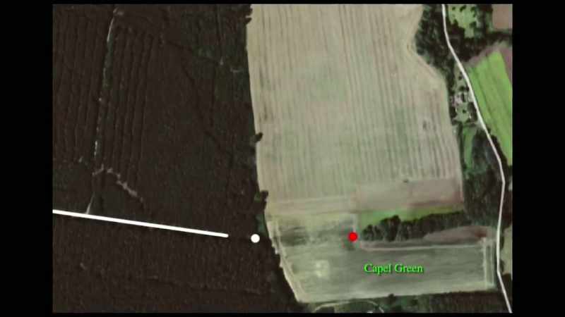 Straight east is the red circle where the TriField meter pegged