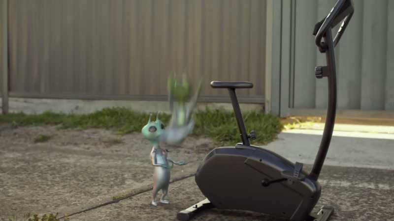 [strained laughter] - [pattering footsteps]