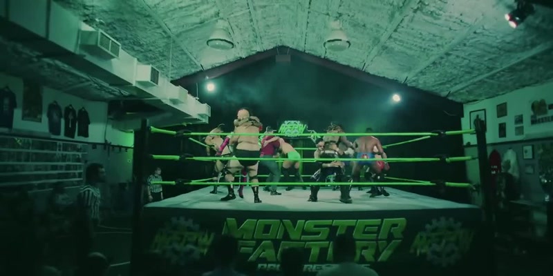 [student wrestlers grunting, groaning]